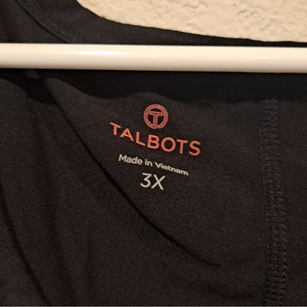 Talbots women's black and white striped plus size t shirt blouse cap sleeves 3X - Picture 7 of 8